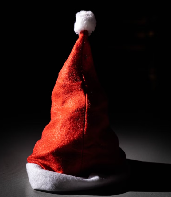 A santa hat to help illustrate the Santa example for branding.