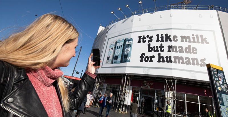 An image showing Oatly on billboards in London for the Fullframe blog post.