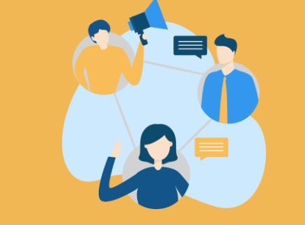 An image illustrating three people as part of an animated explainer video for the blog post on explainer videos written by Fullframe Creative, based in Lausanne, Switzerland.