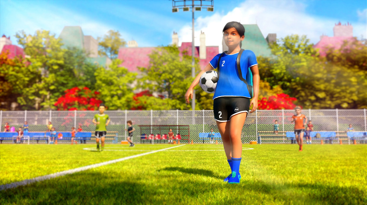 Animation d'une fille tenant un ballon de football pour illustrer le service d'animation vidéo