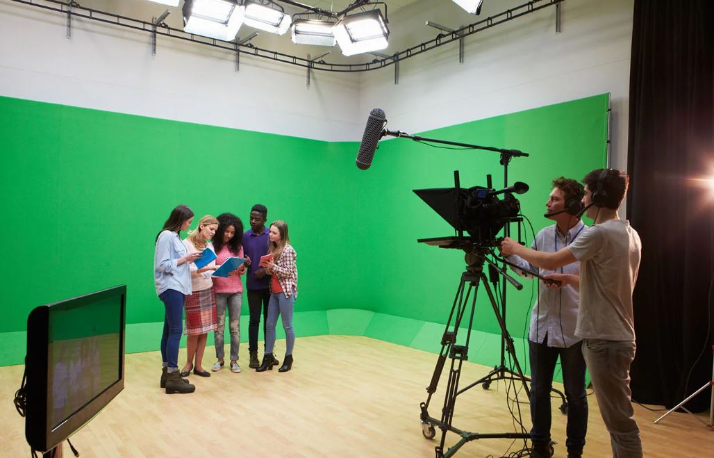 Une image du studio écran vert de videoprod à Lausanne.